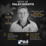 Nota de Falecimento: Poá se despede de Benedito Aparecido Girão, o conhecido “Dito Chaveiro”